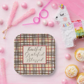 感謝の気持ちを胸に賛美浮かべる ペーパープレート (パーティー)