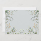 感謝の気持ちを表すウェディングサンクスカード　セージグリーンの葉のユーカリ 招待状 (裏面)
