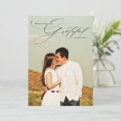 感謝の気持ちを表すスクリプト書道のフル写真 シーズンカード (スタンド正面)