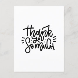 感謝の気持ちを表すタイポグラフィーポストカード ポストカード