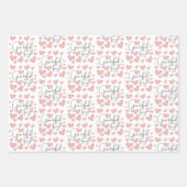 感謝の気持ちを表すハートの包装紙シート ラッピングペーパーシート (正面2)