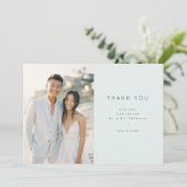 感謝の気持ちを表すパステルミニマルフォト サンキューカード (スタンド正面)