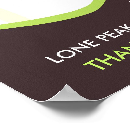 感謝の気持ちを表すリンゴの木のギフト 教師へのプレゼント ポスター (角)