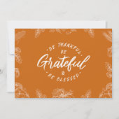 感謝の気持ちを表す手書きの感謝祭 シーズンカード (正面)