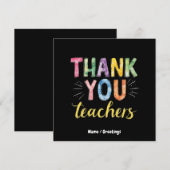 感謝の気持ちを贈る先生と生徒の卒業プレゼント 招待状 (正面/裏面)