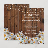 感謝の気持ちを贈る ウェディング ダイシーのラスティックウッドライト カード (正面/裏面)