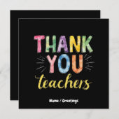 感謝の気持ちを贈ろう！先生と学生のための卒業プレゼント 招待状 (正面/裏面)