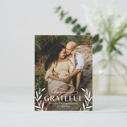 感謝の気持ちを超えたフォトカードはがき シーズンポストカード (スタンド正面)