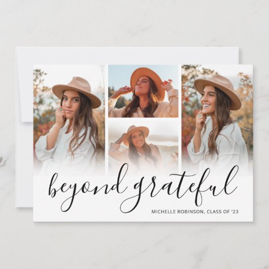 感謝の気持ちを超えた卒業写真 サンキューカード (正面)