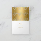感謝の気持ちを込めたエレガントなゴールドシルバーレースダイヤモンドオーバーレイ サンキューカード (内部)