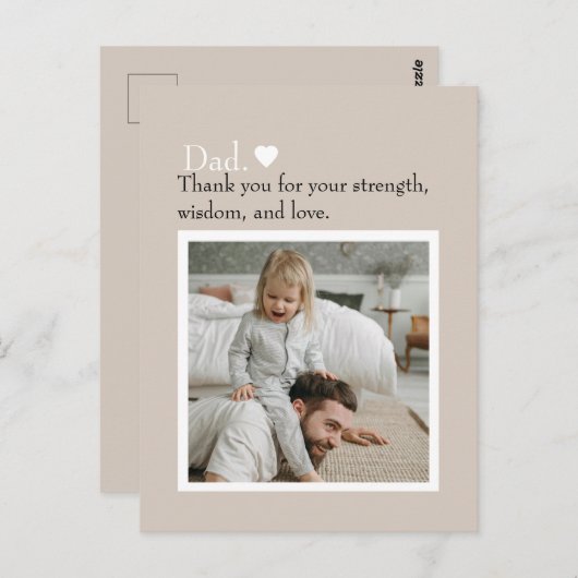 感謝の気持ちを込めたオリジナル写真ポストカード ポストカード (正面/裏面)