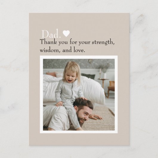 感謝の気持ちを込めたオリジナル写真ポストカード ポストカード (正面)