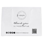 感謝の気持ちを込めたカスタムサンクス購入 ラージペーパーバッグ (正面)