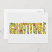 感謝の気持ちを込めたカラフルなアファメーションカード ポストカード (正面/裏面)