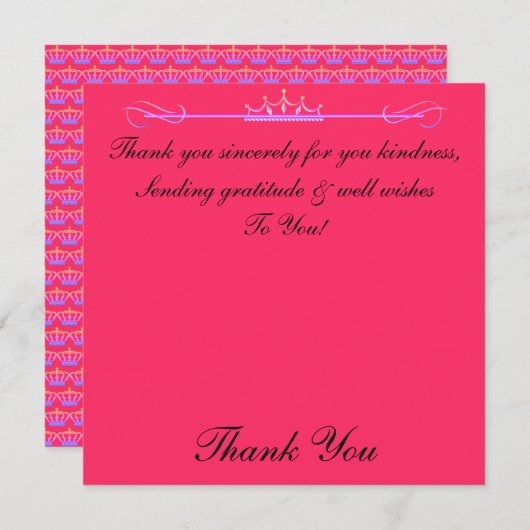 感謝の気持ちを込めたカード サンキューカード (正面/裏面)