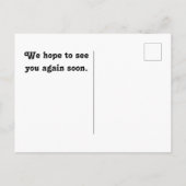 感謝の気持ちを込めたゲストハウスレンタル絵はがき 絵に描いたようなセイギョウ ポストカード (裏面)