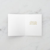 感謝の気持ちを込めたゴールドコルセットランジェリー ブライダルシャワー サンキューカード (内部)