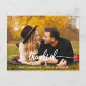 感謝の気持ちを込めたスクリプト写真はがき ポストカード (正面)