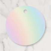 感謝の気持ちを込めたパステルカラーの魔法のユニコーンの誕生日 フェイバータグ (裏面)