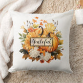 感謝の気持ちを込めたパンプキンの花束 秋 サンクスギビング クッション (ブランケット)