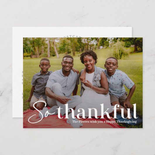 感謝の気持ちを込めたフォトカードはがき シーズンポストカード (正面/裏面)