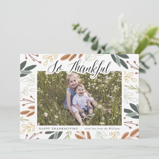 感謝の気持ちを込めたフォトカード 招待状 (スタンド正面)