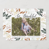 感謝の気持ちを込めたフォトカード 招待状 (正面/裏面)