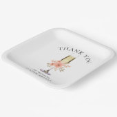 感謝の気持ちを込めたブランチとバブルリーのブライダルシャワー 9"スクエア ペーパープレート (傾斜あり)