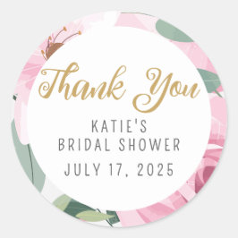 感謝の気持ちを込めたラブ・イズ・ブルーム・ステッカー ラウンドシール