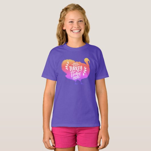 感謝の気持ちを込めた七面鳥の時間 Tシャツ (正面フル)