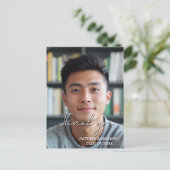 感謝の気持ちを込めた卒業カスタム写真1 ポストカード (スタンド正面)