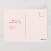 感謝の気持ちを込めた友情のポストカード ポストカード (裏面)