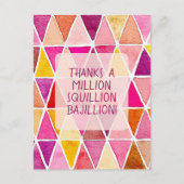 感謝の気持ちを込めた友情のポストカード ポストカード (正面)