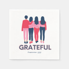 感謝の気持ちを込めた友情ガーリー感謝祭 スタンダードカクテルナプキン