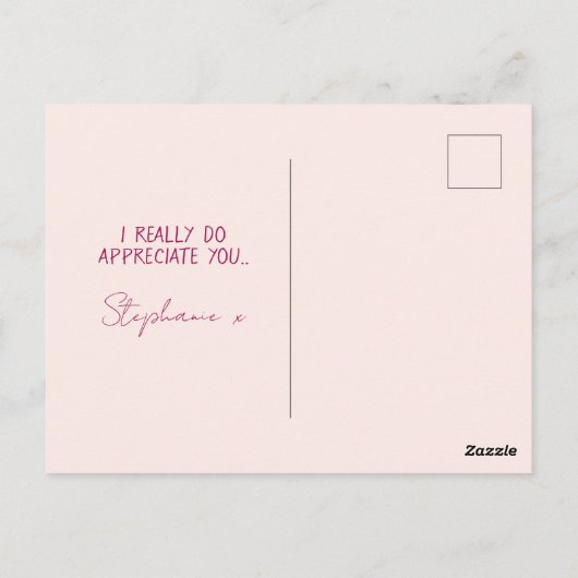 感謝の気持ちを込めた友情ポストカード ポストカード (裏面)