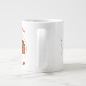 感謝の気持ちを込めた幸せな感謝祭引用文 ジャンボコーヒーマグカップ (裏面)