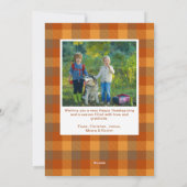 感謝の気持ちを込めた感謝祭の写真 シーズンカード (裏面)