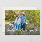 感謝の気持ちを込めた感謝祭の写真 シーズンカード (正面)