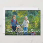 感謝の気持ちを込めた感謝祭の写真 シーズンカード (正面)