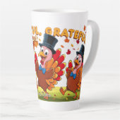 感謝の気持ちを込めた感謝祭引用文 カフェラテマグ (右アングル)