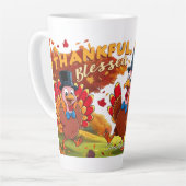 感謝の気持ちを込めた感謝祭引用文 カフェラテマグ (左アングル)