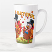 感謝の気持ちを込めた感謝祭引用文 カフェラテマグ (右)