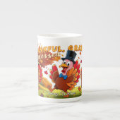 感謝の気持ちを込めた感謝祭引用文 ボーンチャイナマグカップ (正面)