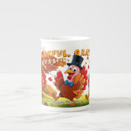 感謝の気持ちを込めた感謝祭引用文 ボーンチャイナマグカップ