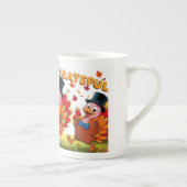 感謝の気持ちを込めた感謝祭引用文 ボーンチャイナマグカップ (右)