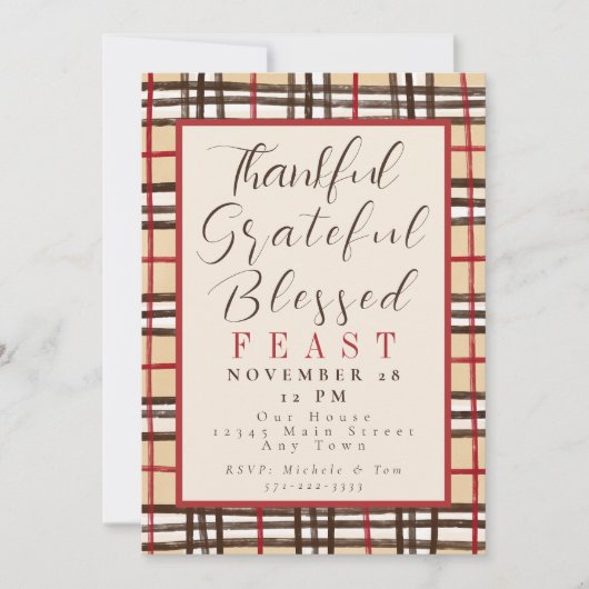 感謝の気持ちを込めた感謝賛美の祭り 招待状 (正面)