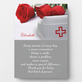 感謝の気持ちを込めた看護師のための特別な贈り物プレート フォトプラーク