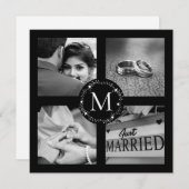 感謝の気持ちを込めた結婚式写真コラージュ 招待状 (正面/裏面)