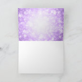 感謝の気持ちを込めた花嫁の友人へのプレゼント 紫の冬の不思議な世界 サンキューカード (内部)