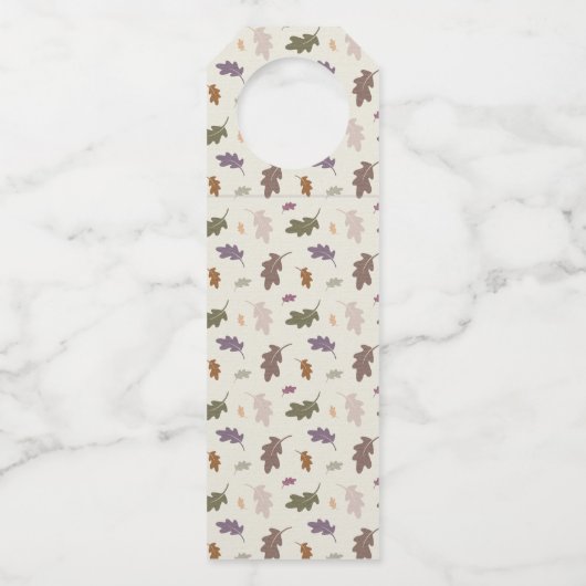 感謝の気持ちを込めた賛美感謝祭の楽しい葉 ボトルネックタグ (裏面)